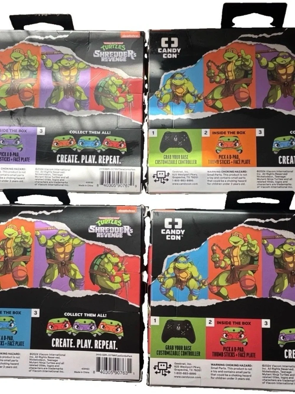 TMNT Full 4 Set Candy Con Framed Edition GameStop Exclusives
